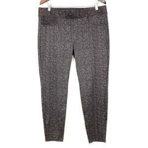 Liverpool Jeans Quinn Leggings Pull On Mid Rise Gray Tweed Stretch Ponte Knit